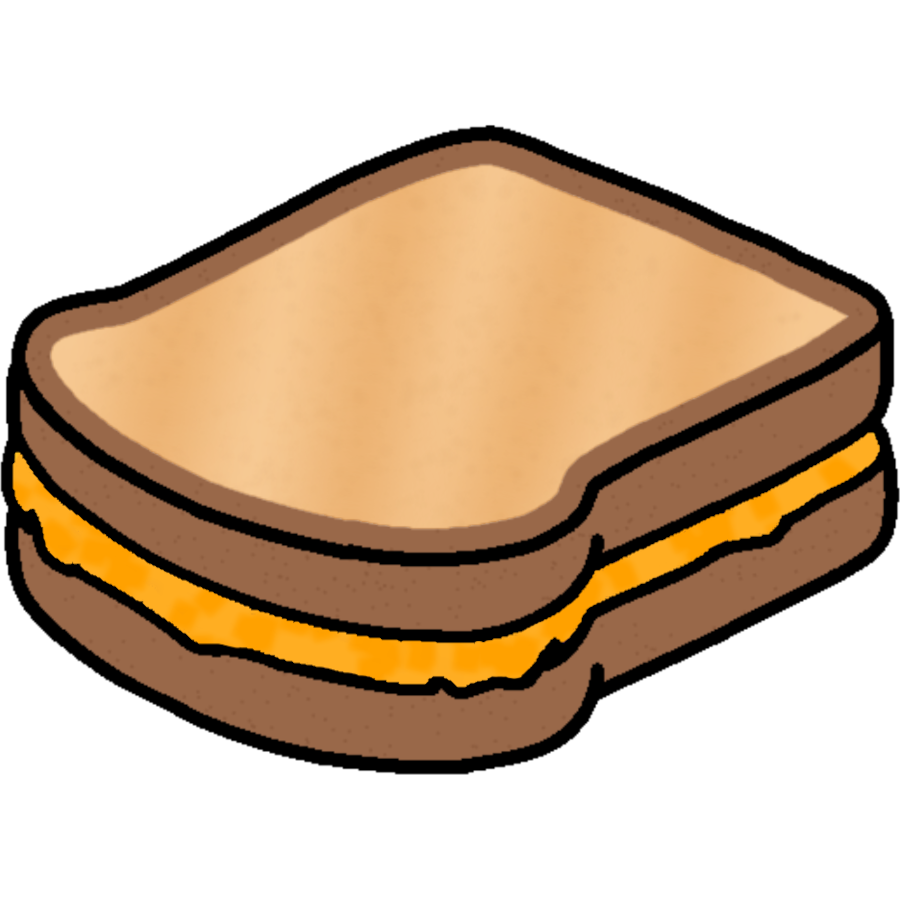 A grilled cheese sandwich.